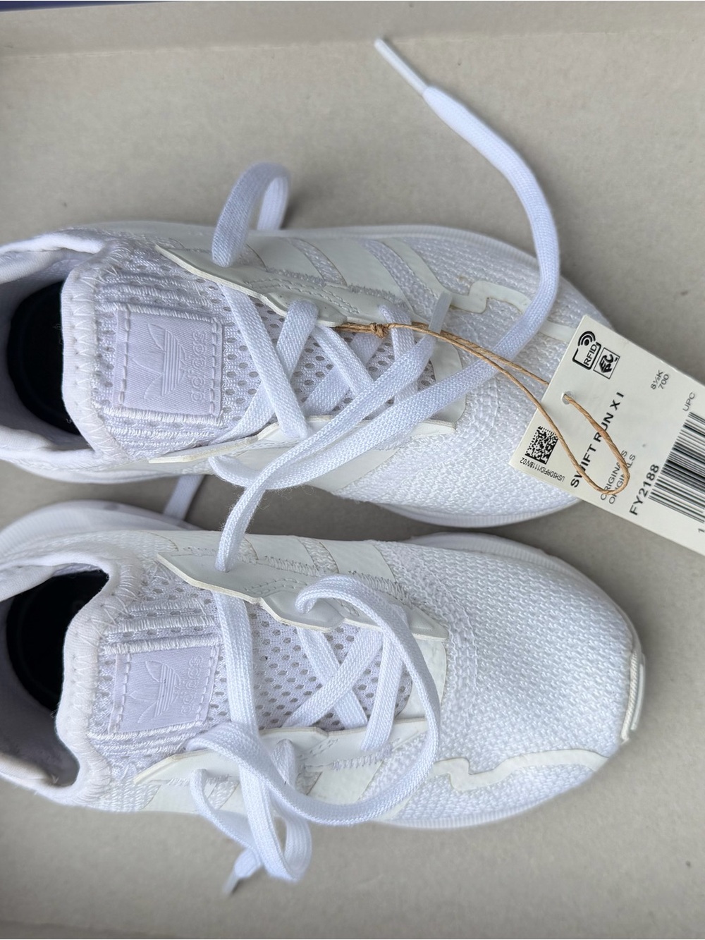 adidas Kids White Mesh Athletic Sneakers